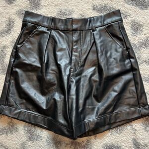 Abercrombie and Fitch 6 inch Vegan Leather  Shorts - Size M